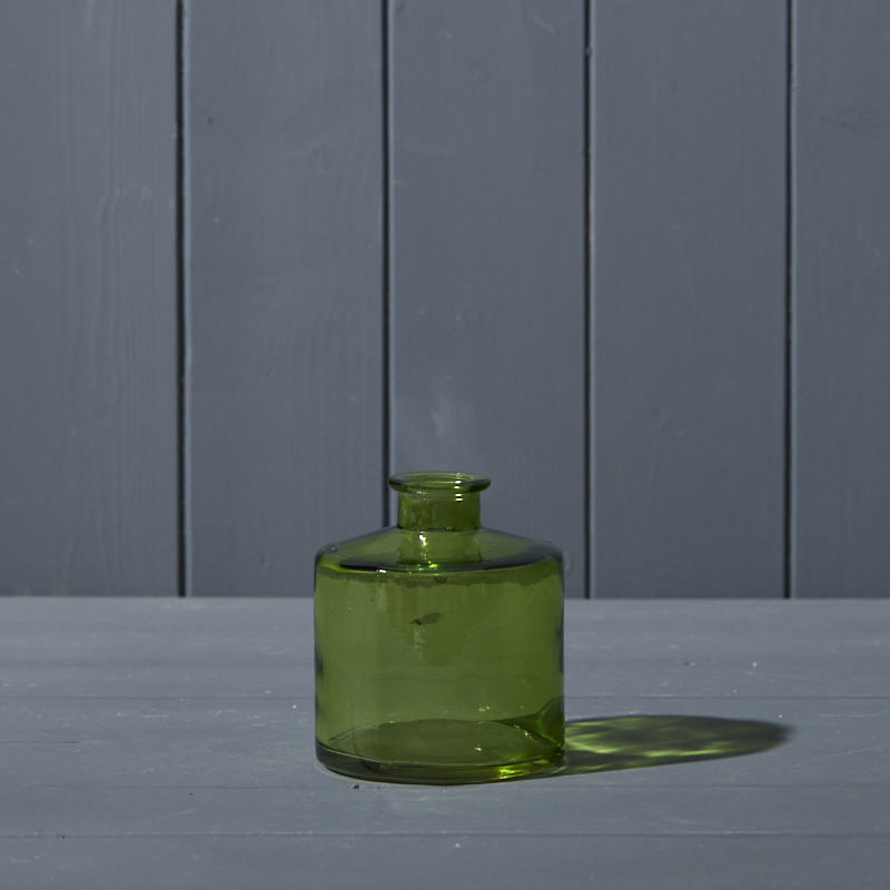Emerald Green Squat Glass Bottle (10.3cm) detail page